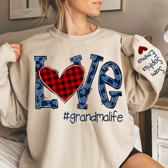 Lofaris Love grandmalife Sweatshirt with kids Valentine¡¯s Day