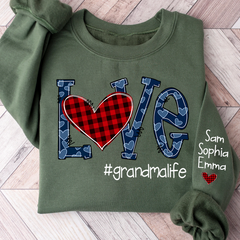 Lofaris Love grandmalife Sweatshirt with kids Valentine¡¯s Day