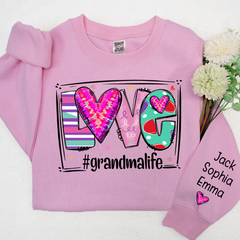 Lofaris Love grandmalife Valentine¡¯s Day Sweatshirt with kids