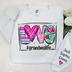 Lofaris Love grandmalife Valentine¡¯s Day Sweatshirt with kids