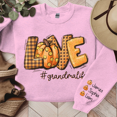 Lofaris Custom Love Pumpkin Autumn Grandma Life Sweatshirt