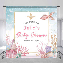 Lofaris Custom Lovely Benthos Coral Backdrop for Baby Shower