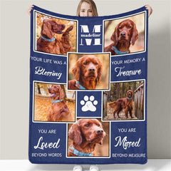 Lofaris Custom Memorial Blanket Gifts For Puppy Dog Lover