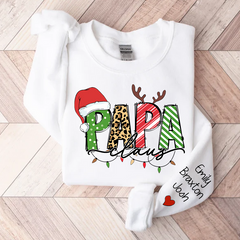 Lofaris Custom Merry Christmas Papa Claus Gift Sweatshirt