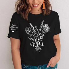 Lofaris Custom Mimi And Kids Wildflowers Mothers Day T-Shirt