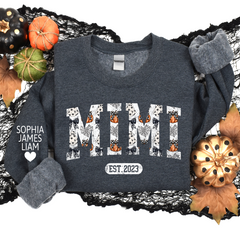 Lofaris Custom Mimi Est Halloween And Grandkids Sweatshirt