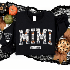 Lofaris Custom Mimi Est Halloween And Grandkids Sweatshirt