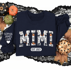 Lofaris Custom Mimi Est Halloween And Grandkids Sweatshirt