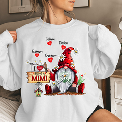 Lofaris Custom Mimi Gnome Christmas With Grandkids Gifts For Grandma Sweatshirt