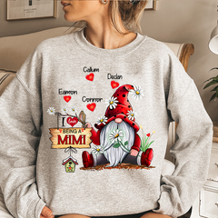 Lofaris Custom Mimi Gnome Christmas With Grandkids Gifts For Grandma Sweatshirt