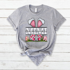 Lofaris Custom Mimi Kids Bunny Pink Eggs Easter Day T-Shirt