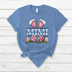 Lofaris Custom Mimi Kids Bunny Pink Eggs Easter Day T-Shirt