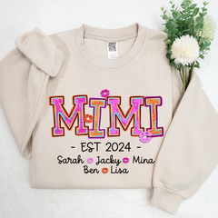 Lofaris Custom Mimi Kids Valentines Grandma Gift Sweatshirt