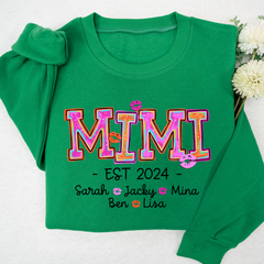 Lofaris Custom Mimi Kids Valentines Grandma Gift Sweatshirt