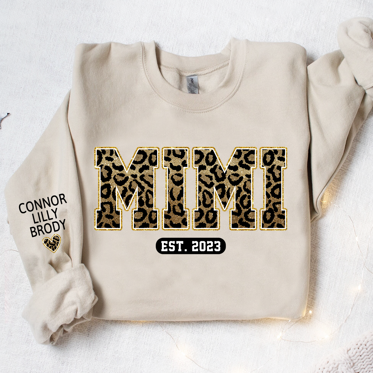 Lofaris Custom Mimi Leopard And Kids Est Year Sweatshirt