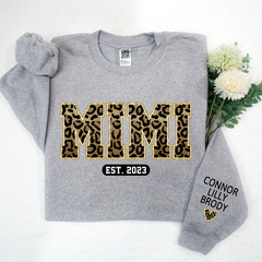 Lofaris Custom Mimi Leopard And Kids Est Year Sweatshirt