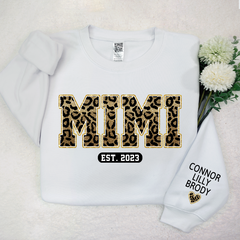 Lofaris Custom Mimi Leopard And Kids Est Year Sweatshirt