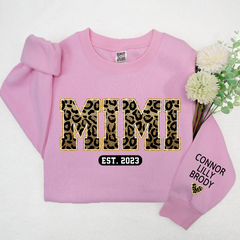 Lofaris Custom Mimi Leopard And Kids Est Year Sweatshirt