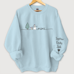 Lofaris Custom Mimi Snowman Tree Merry Christmas Sweatshirt