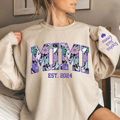 Lofaris Custom Mimi Spooky Flower And Grandkids Sweatshirt