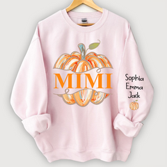 Lofaris Custom Mimi Watercolor Pumpkin Autumn Sweatshirt