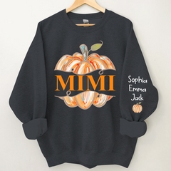 Lofaris Custom Mimi Watercolor Pumpkin Autumn Sweatshirt