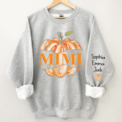 Lofaris Custom Mimi Watercolor Pumpkin Autumn Sweatshirt