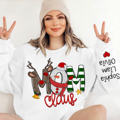 Lofaris Mom Claus And Kids Christmas Shirt Mother¡¯s Day Gift Mother Sweater LTP01