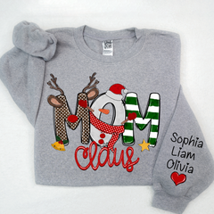 Lofaris Mom Claus And Kids Christmas Shirt Mother¡¯s Day Gift Mother Sweater LTP01