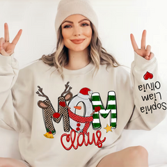 Lofaris Mom Claus And Kids Christmas Shirt Mother¡¯s Day Gift Mother Sweater LTP01