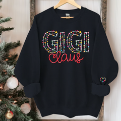 Lofaris Custom Mom lights Claus Merry Christmas Sweatshirt