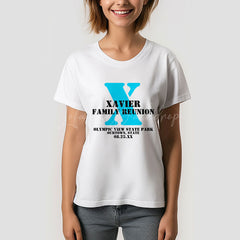 Lofaris Custom Monogram Blue Family Reunion Tee Shirt