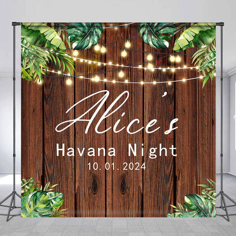 Lofaris Custom Monstera Summer Wood Havana Night Backdrop