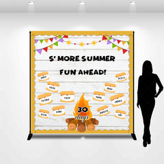 Lofaris Custom More Summer Fun Ahead 30 Days Wooden Backdrop