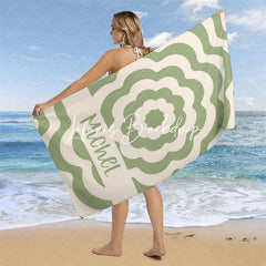 Lofaris Custom Name Beautiful Patterns Beach Towel For Girls