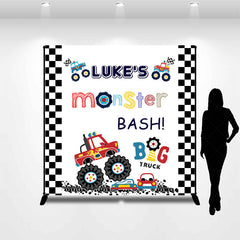 Lofaris Custom Name Big Truck Monster Bash Birthday Backdrop