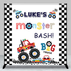 Lofaris Custom Name Big Truck Monster Bash Birthday Backdrop