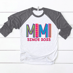 Lofaris Custom Name Colorful Mimi Since 2023 Baseball Shirt