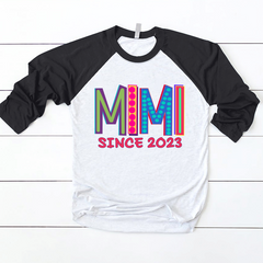 Lofaris Custom Name Colorful Mimi Since 2023 Baseball Shirt