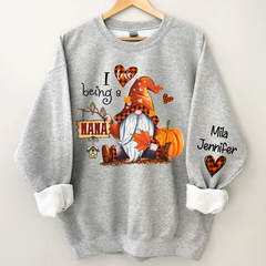 Lofaris I love being Nana Fall Gnome With Kids CTH01 Sweatshirt