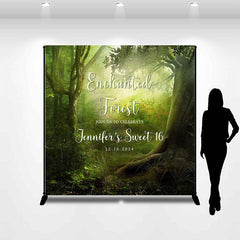 Lofaris Custom Name Enchanted Forest 16th Birthday Backdrop