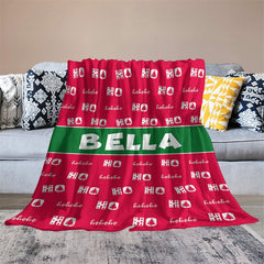 Lofaris Custom Name Hoho Step And Repeat Christmas Blanket