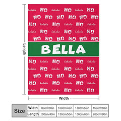 Lofaris Custom Name Hoho Step And Repeat Christmas Blanket