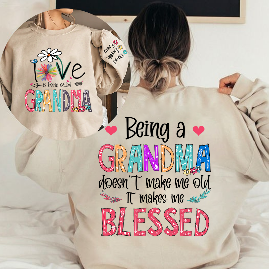 Lofaris Custom Name Love Is Being Called Mimi And Grandkids Sweatshirt