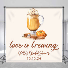 Lofaris Custom Name Love Is Brewing Baby Shower Backdrop