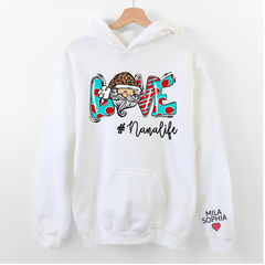 Lofaris Custom Name Love Nana Life Leopard Chrismtas Hoodie