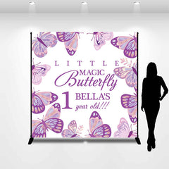 Lofaris Custom Name Magic Butterfly 1st Birthday Backdrop