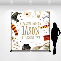 Lofaris Custom Name Magical Bundle 2Nd Birthday Backdrop