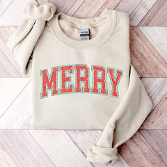 Lofaris Christmas Sweatshirt Merry Shirt for Women