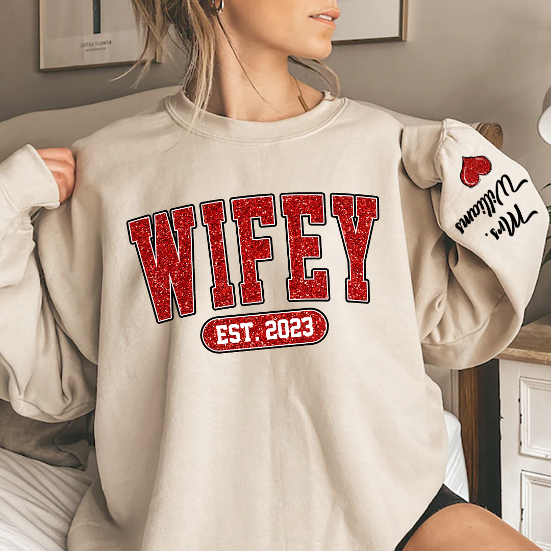 Lofaris Glitter Merry Wifey Est And Custom Names LTP01